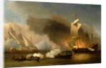 An Action off the Barbary Coast with Galleys and English Ships by William van de Velde the Younger