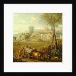 Haycart Passing a Ruined Abbey by John Wootton