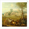 Haycart Passing a Ruined Abbey by John Wootton