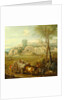 Haycart Passing a Ruined Abbey by John Wootton