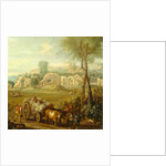 Haycart Passing a Ruined Abbey by John Wootton