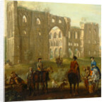 Rievaulx Abbey Riders Pausing by the Ruins of Rievaulx Abbey by John Wootton