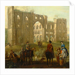 Rievaulx Abbey Riders Pausing by the Ruins of Rievaulx Abbey by John Wootton