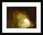 A Grotto in the Gulf of Salerno, Sunset A Grotto in the Gulf of Salernum Possibly by Joseph Wright of Derby