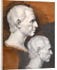 Studies of a Classical Bust A Study after an Antique Bust in Two Positions by Joseph Wright of Derby