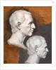 Studies of a Classical Bust A Study after an Antique Bust in Two Positions by Joseph Wright of Derby