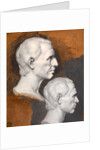 Studies of a Classical Bust A Study after an Antique Bust in Two Positions by Joseph Wright of Derby