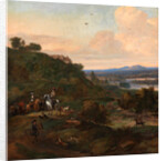 Heron Hawking below Stirling Castle Hawking Scene by Jan Wyck