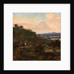 Heron Hawking below Stirling Castle Hawking Scene by Jan Wyck