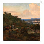 Heron Hawking below Stirling Castle Hawking Scene by Jan Wyck