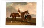 Elis at Doncaster, Ridden by John Day, with his Van in the Background by Abraham Cooper