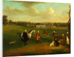 Leak Okeover, Rev. John Allen and Captain Chester at Okeover Hall by Arthur Devis