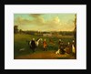 Leak Okeover, Rev. John Allen and Captain Chester at Okeover Hall by Arthur Devis