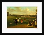 Leak Okeover, Rev. John Allen and Captain Chester at Okeover Hall by Arthur Devis