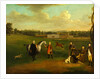 Leak Okeover, Rev. John Allen and Captain Chester at Okeover Hall by Arthur Devis