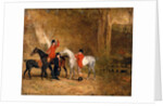 Foxhunting Scene Fox Hunting: Two Gentlemen with a Groom The Englington Brothers by Benjamin Marshall