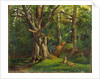 Woodland scene with rabbits Possibly by Sir Hubert von Herkomer