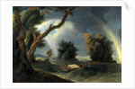 Storm on the Ganges, with Mrs. Hastings near the Col-gon Rocks, India by William Hodges
