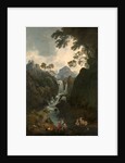 A Waterfall with Bathers by Julius Caesar Ibbetson