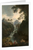 A Waterfall with Bathers by Julius Caesar Ibbetson