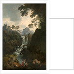 A Waterfall with Bathers by Julius Caesar Ibbetson