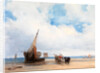 Beached Vessels and a Wagon, near Trouville, France by Richard Parkes Bonington