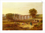 Corby Viaduct, the Newcastle and Carlisle Railway by John Wilson Carmichael