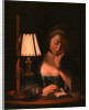 Woman Reading by a Paper-Bell Shade by Henry Robert Morland