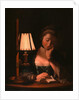 Woman Reading by a Paper-Bell Shade by Henry Robert Morland