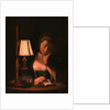 Woman Reading by a Paper-Bell Shade by Henry Robert Morland