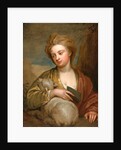Portrait of a Woman as St. Agnes, Traditionally Identified as Catherine Voss Miss Voss as St. Agnes by Sir Godfrey Kneller