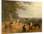 Nine Greyhounds in a Landscape by Jacques-Laurent Agasse