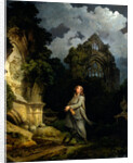 Visitor to a Moonlit Churchyard A Philosopher in a Moonlit Churchyard by Philippe-Jacques de Loutherbourg