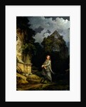 Visitor to a Moonlit Churchyard A Philosopher in a Moonlit Churchyard by Philippe-Jacques de Loutherbourg