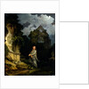 Visitor to a Moonlit Churchyard A Philosopher in a Moonlit Churchyard by Philippe-Jacques de Loutherbourg