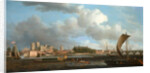 London, Westminster from Lambeth, with the Ceremonial Barge of the Ironmongers' Company by Samuel Scott