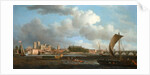 London, Westminster from Lambeth, with the Ceremonial Barge of the Ironmongers' Company by Samuel Scott