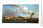 London, Westminster from Lambeth, with the Ceremonial Barge of the Ironmongers' Company by Samuel Scott