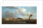 London, Westminster from Lambeth, with the Ceremonial Barge of the Ironmongers' Company by Samuel Scott