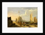 A Harbor Scene in the Isle of Wight, Looking Towards the Needles by George Vincent