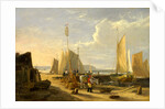 A Harbor Scene in the Isle of Wight, Looking Towards the Needles by George Vincent