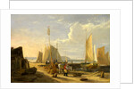 A Harbor Scene in the Isle of Wight, Looking Towards the Needles by George Vincent