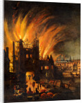 The Great Fire of London, with Ludgate and Old St. Paul's by Anonymous
