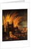 The Great Fire of London, with Ludgate and Old St. Paul's by Anonymous