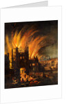The Great Fire of London, with Ludgate and Old St. Paul's by Anonymous