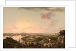 Port Mahon, Minorca with British Men-of-War at Anchor by John Thomas Serres