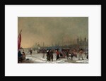 Frost on the Thames The Thames Frozen Over, near the Tower of London, London Samuel Collings by Samuel Collings