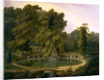 Temple, Fountain and Cave in Sezincote Park A View of the Temple, Fountain, and Cave at Sezincote Park, Gloucestershire by Thomas Daniell