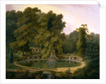 Temple, Fountain and Cave in Sezincote Park A View of the Temple, Fountain, and Cave at Sezincote Park, Gloucestershire by Thomas Daniell