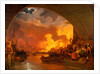 The Great Fire of London by Philippe-Jacques de Loutherbourg